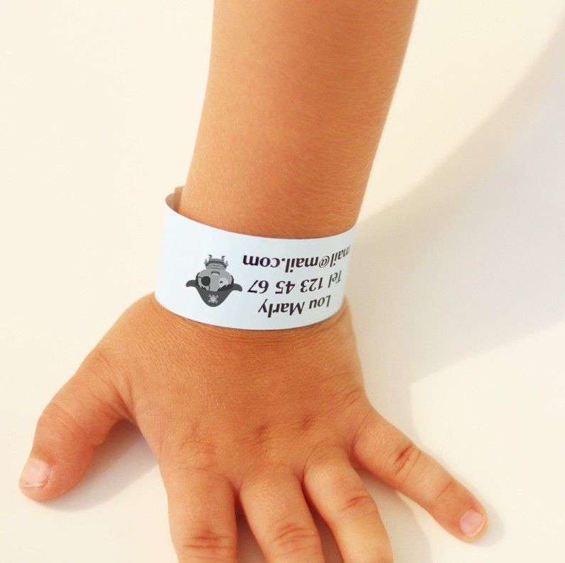 Bracelets d'information personnalisables Stickerkid.be