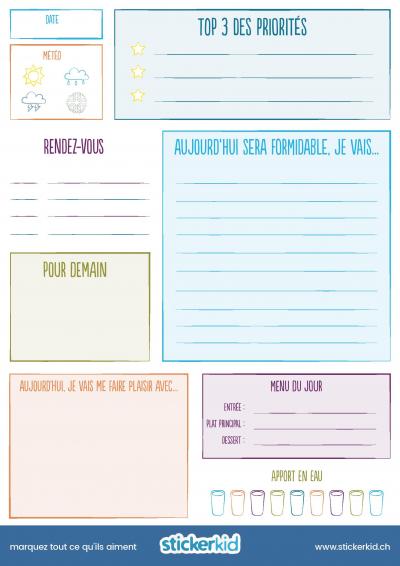 Planifiez vos journées avec StickerKid